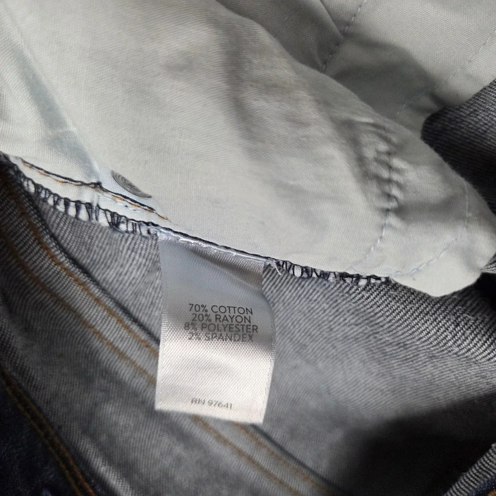 J Jill High Rise Straight Leg Jeans Womens‎ 4 Mid Rise Denim Dark Wash - Picture 8 of 9